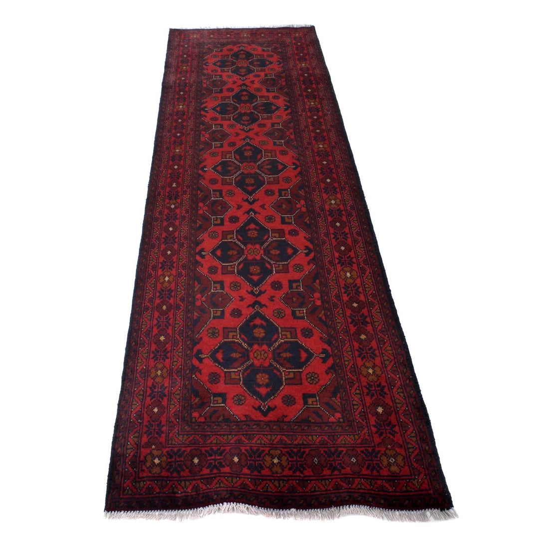 Red Afghan Khal Mohammadi Rug 2' 7" x 9' 3" Hand-Knotted | No. AL72646