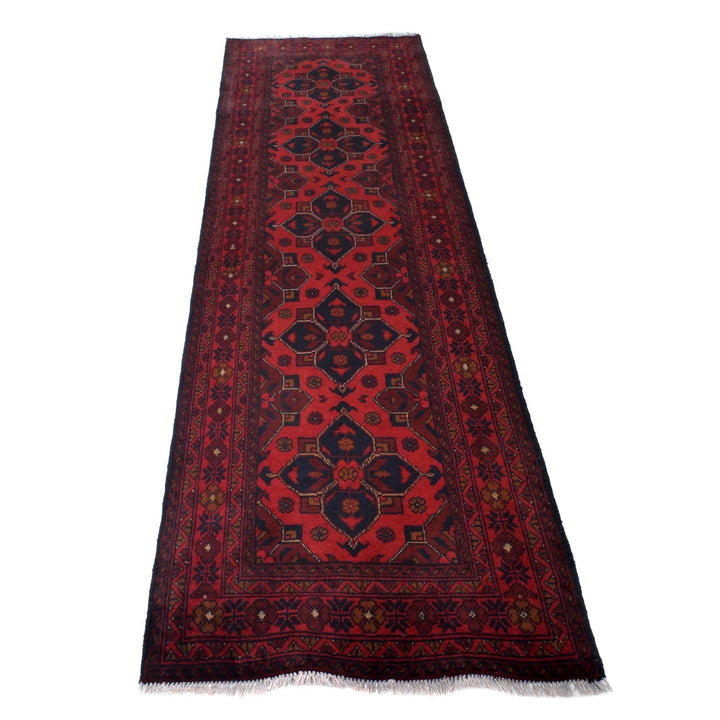 Red Afghan Khal Mohammadi Rug 2' 7" x 9' 3" Hand-Knotted | No. AL72646