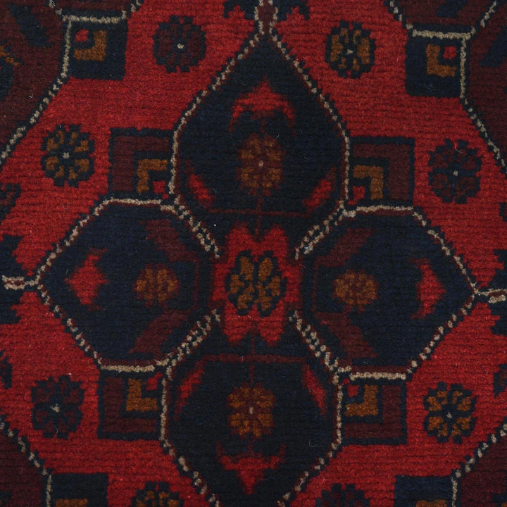 Red Afghan Khal Mohammadi Rug 2' 7" x 9' 3" Hand-Knotted | No. AL72646