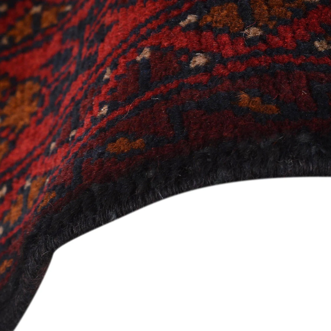 Red Afghan Khal Mohammadi Rug 2' 7" x 9' 3" Hand-Knotted | No. AL72646