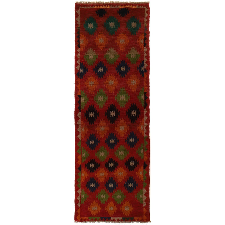 Afghan Baluchi Rug 2' 8" x 8' 10" Hand-Knotted | No. AL72693