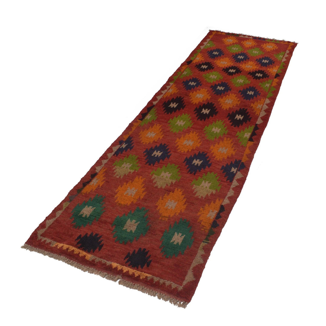 Afghan Baluchi Rug 2' 8" x 8' 10" Hand-Knotted | No. AL72693