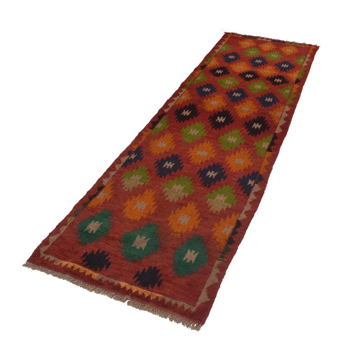 Afghan Baluchi Rug 2' 8" x 8' 10" Hand-Knotted | No. AL72693