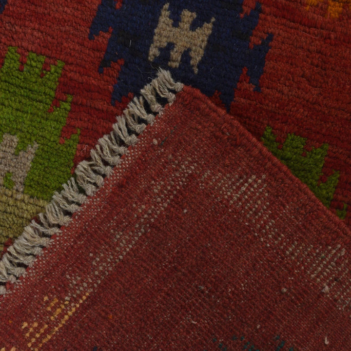 Afghan Baluchi Rug 2' 8" x 8' 10" Hand-Knotted | No. AL72693