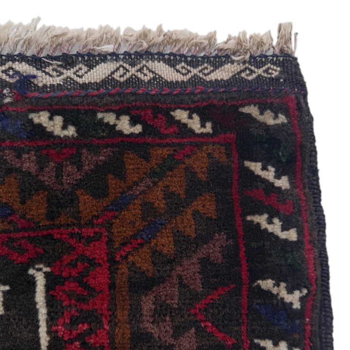 Afghan Tribal Prayer Rug 2' 9" x 4' 0" Hand-Knotted | No. AL72712