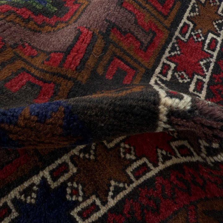 Afghan Tribal Prayer Rug 2' 9" x 4' 0" Hand-Knotted | No. AL72712