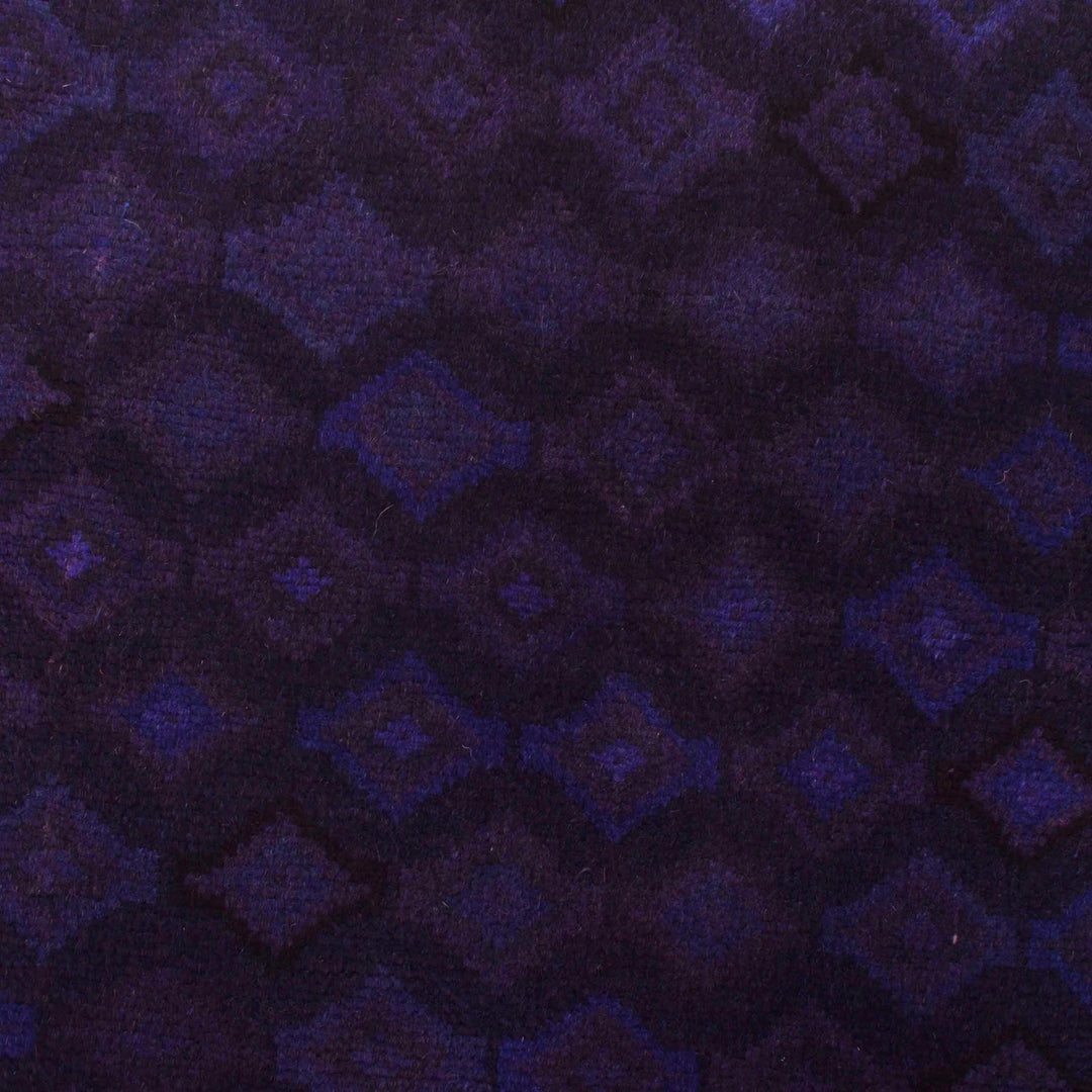 Purple Pakistani Overdye Rug 3' 4" x 4' 9" Hand-Knotted | No. AL72750