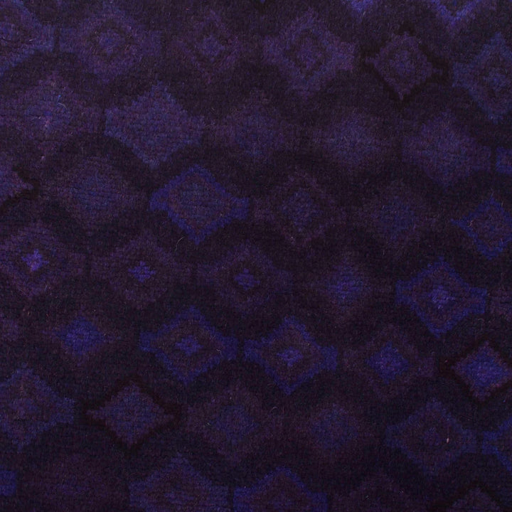 Purple Pakistani Overdye Rug 3' 4" x 4' 9" Hand-Knotted | No. AL72750