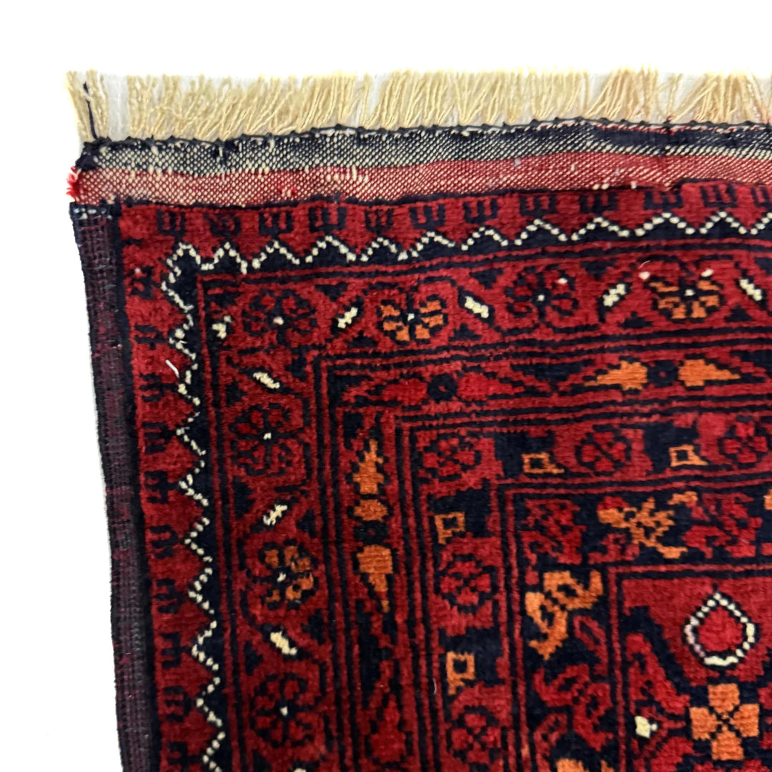 Red Afghan Khal Mohammadi Rug 6' 6" x 8' 6" Hand-Knotted | No. AL72876