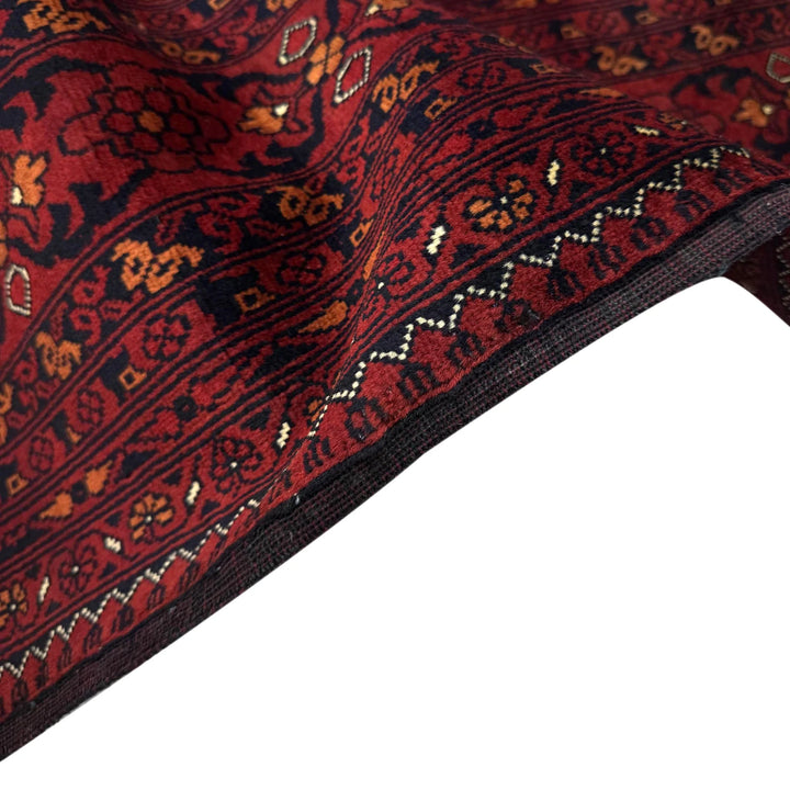 Red Afghan Khal Mohammadi Rug 6' 6" x 8' 6" Hand-Knotted | No. AL72876