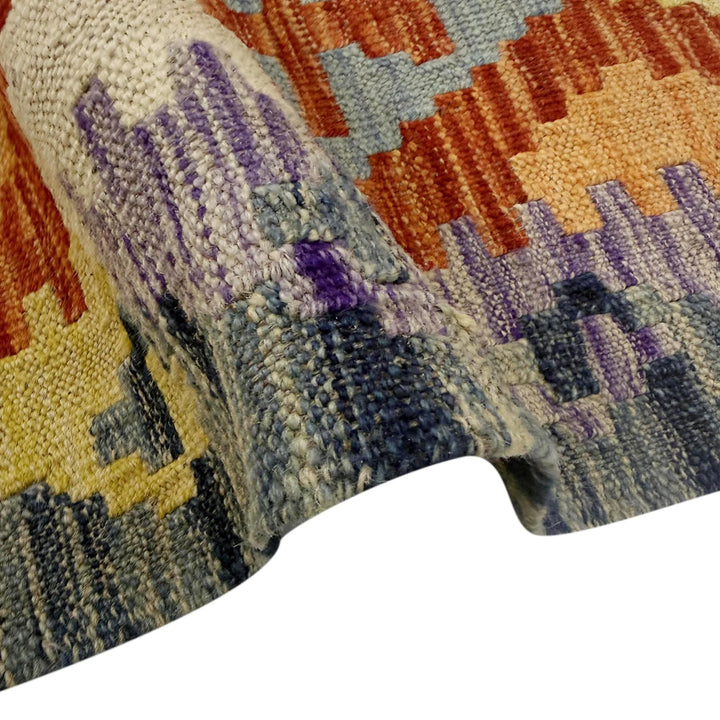 Afghan Vegetable Kelim Rug 6' 0" x 8' 1" Flat-Weave | No. AL728778