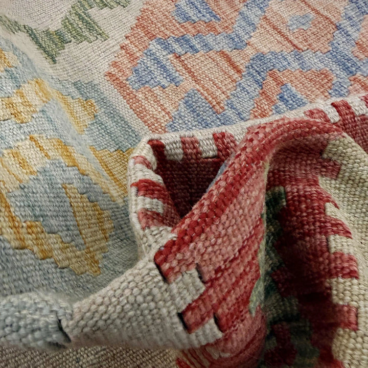 Afghan Vegetable Kilim Rug 2' 9" x 4' 11" Flat-Weave | No. AL728864