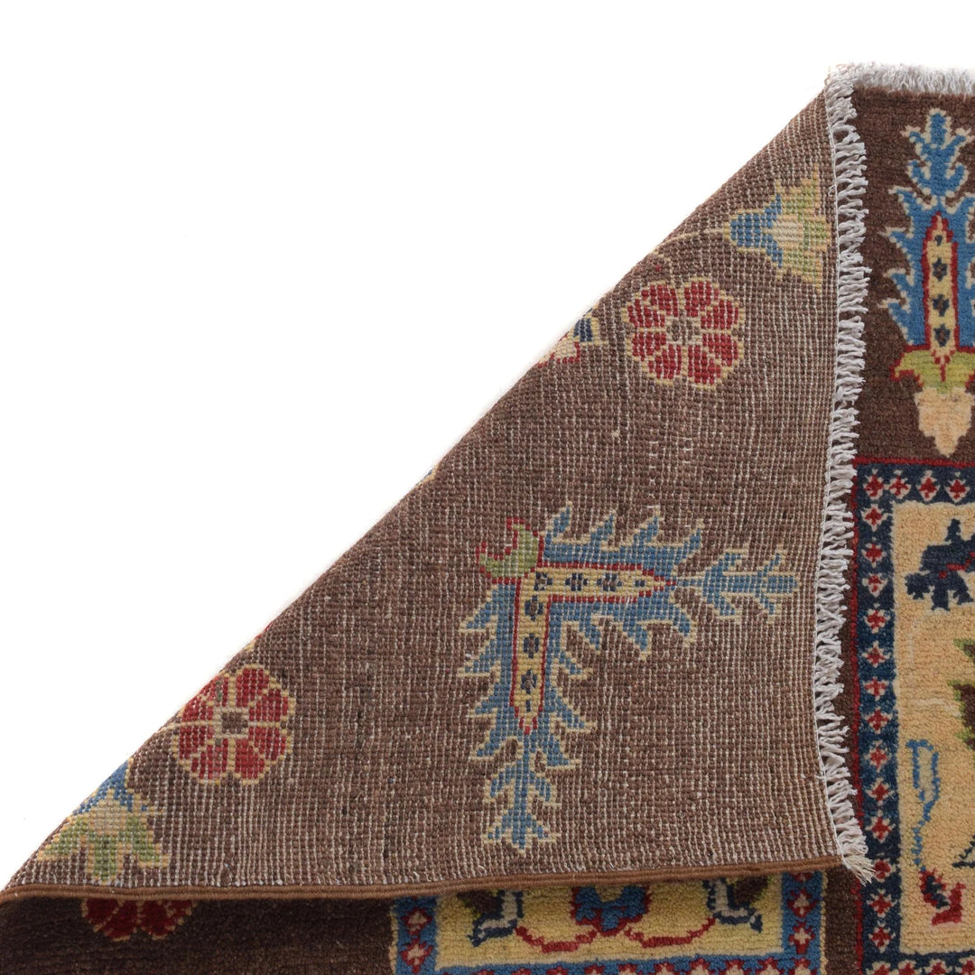 Brown Afghan Bakhtiar Rug 5' 0" x 7' 1" Hand-Knotted | No. AL73159
