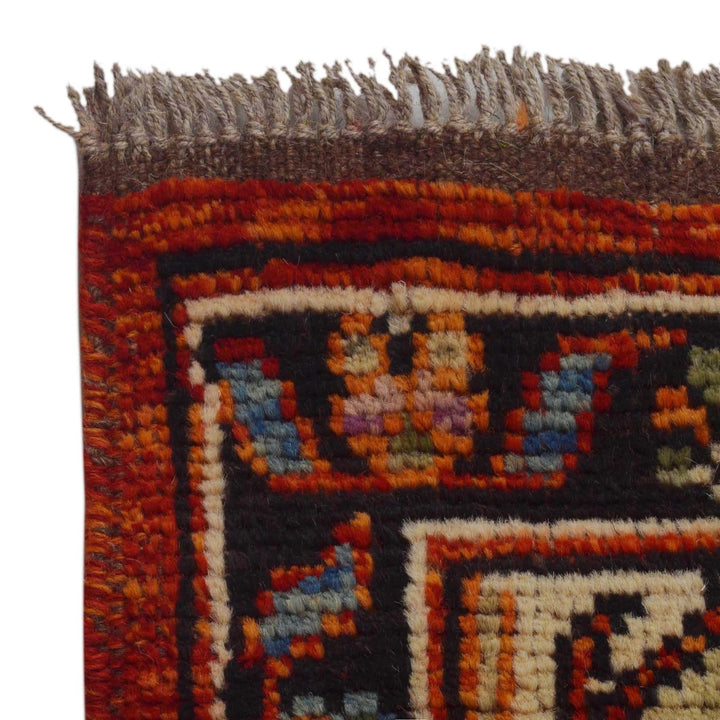 Red Afghan Shirazi Rug 6'7" x 9'8" Hand-Knotted | No. AL73169