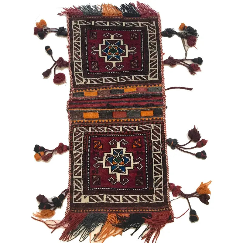Afghan Saddle Bag Rug 1' 5" x 3' 6" Hand-Knotted | No. AL73375