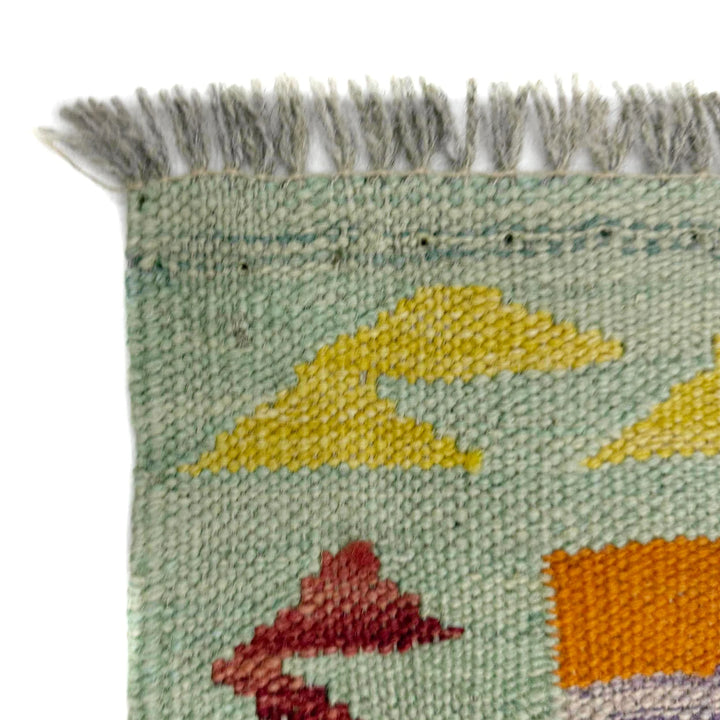 Afghan Vegetable Kilim Rug 2' 7" x 4' 0" Flat-Weave | No. AL733967