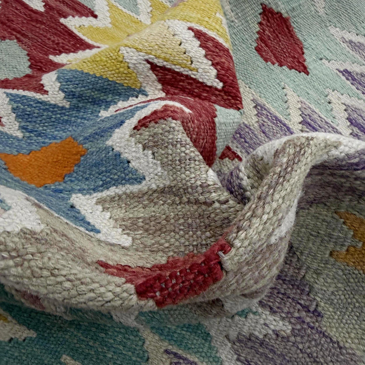 Afghan Vegetable Kilim Rug 2' 7" x 4' 0" Flat-Weave | No. AL733967