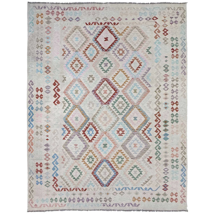 Afghan Kilim Rug 8' 2" x 11' 4" Flat-Weave | No. AL73417
