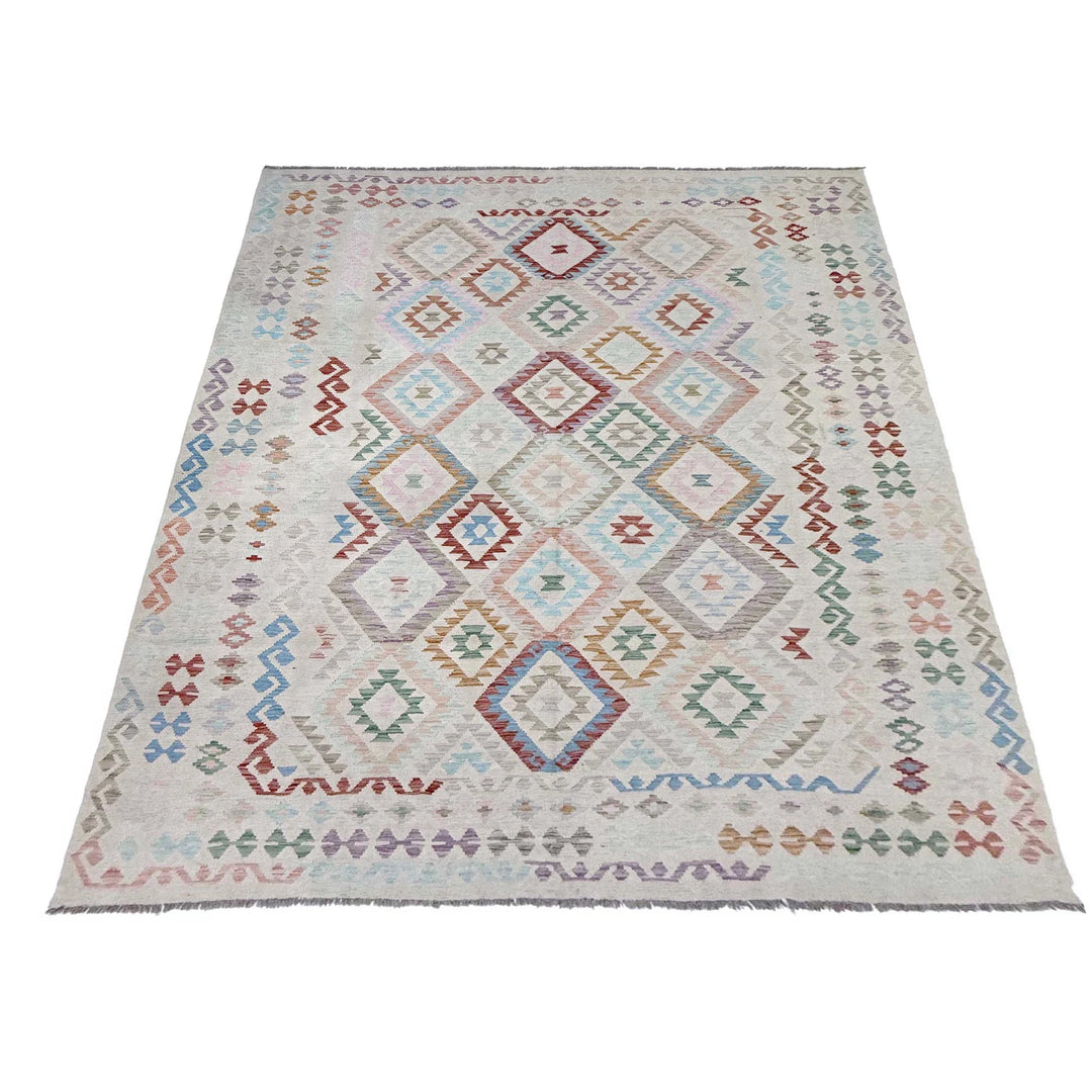 Afghan Kilim Rug 8' 2" x 11' 4" Flat-Weave | No. AL73417