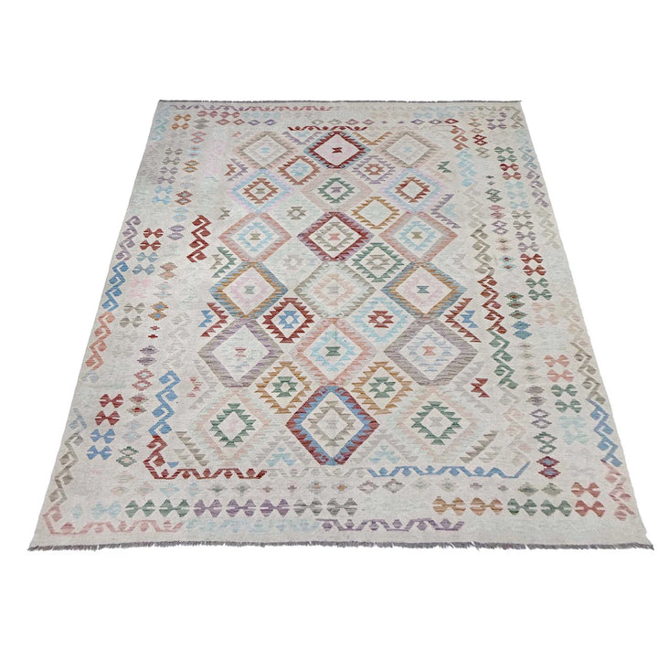 Afghan Kilim Rug 8' 2" x 11' 4" Flat-Weave | No. AL73417