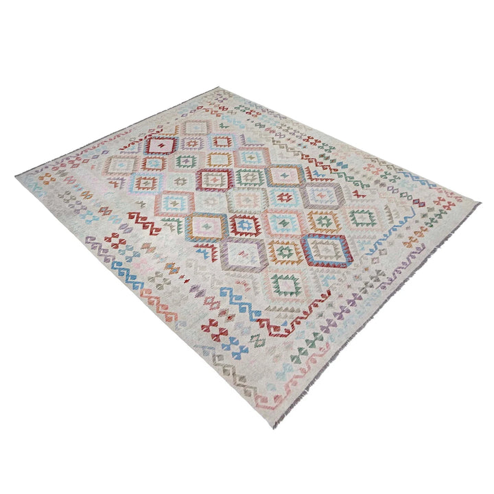 Afghan Kilim Rug 8' 2" x 11' 4" Flat-Weave | No. AL73417