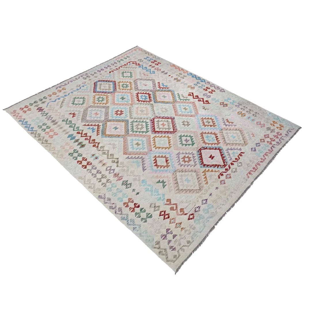 Afghan Kilim Rug 8' 2" x 11' 4" Flat-Weave | No. AL73417