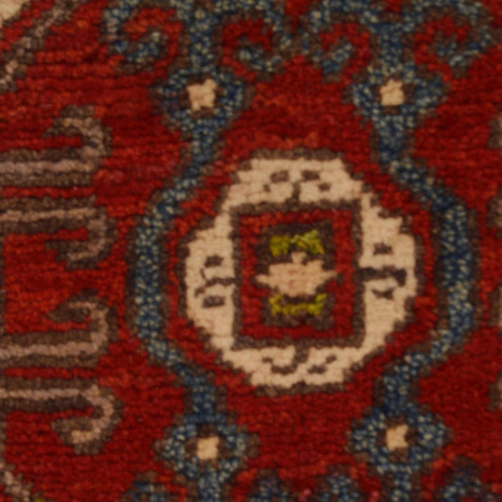 Brown Afghan Mamluk Rug 3' 3" x 4' 10" Hand-Knotted | No. AL73443