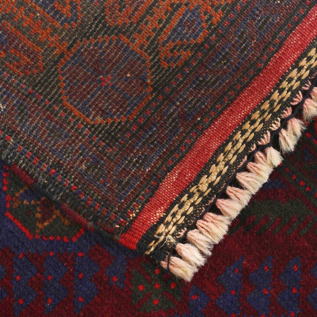 Afghan Baluchi Rug 3' 1" x 5' 2" Hand-Knotted | No. AL73473