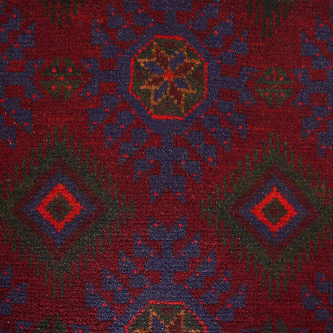 Afghan Baluchi Rug 3' 1" x 5' 2" Hand-Knotted | No. AL73473