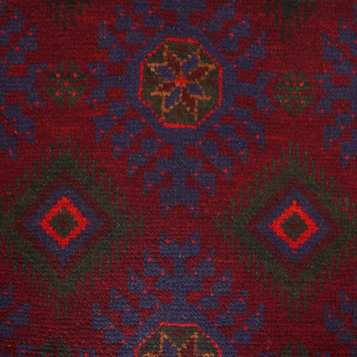 Afghan Baluchi Rug 3' 1" x 5' 2" Hand-Knotted | No. AL73473
