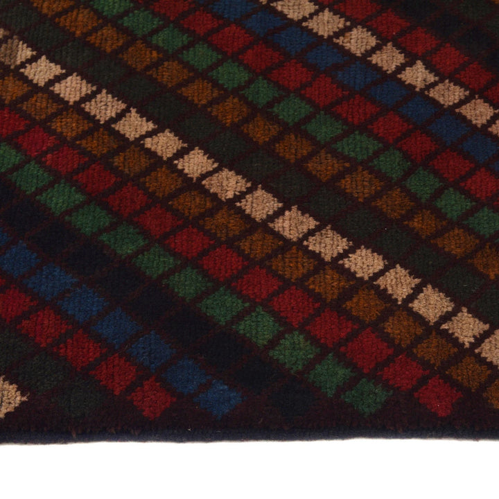 Afghan Baluchi Rug 2' 9" x 9' 11" Hand-Knotted | No. AL73544
