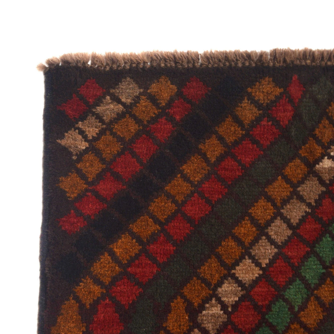 Afghan Baluchi Rug 2' 9" x 9' 11" Hand-Knotted | No. AL73544
