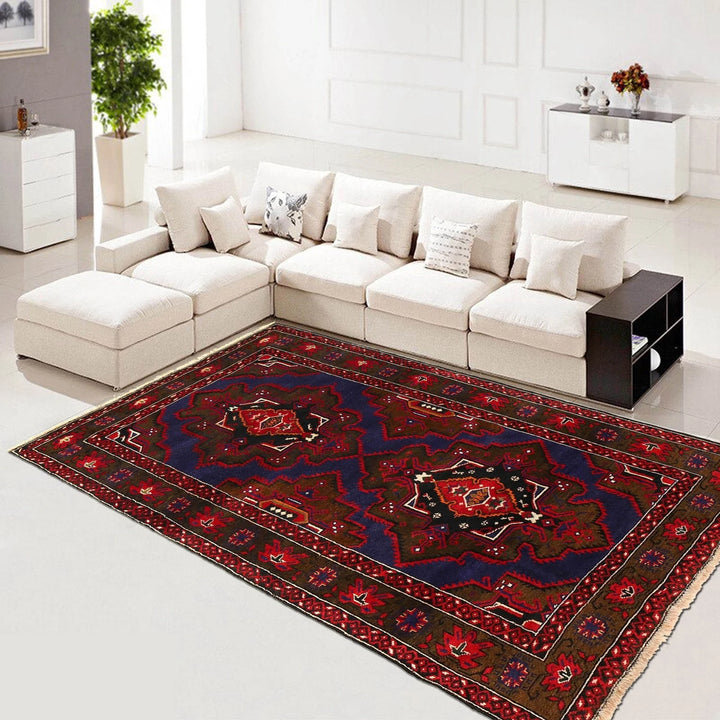 Blue Afghan Baluchi Rug 3' 9" x 6' 2" Hand-Knotted | No. AL73670