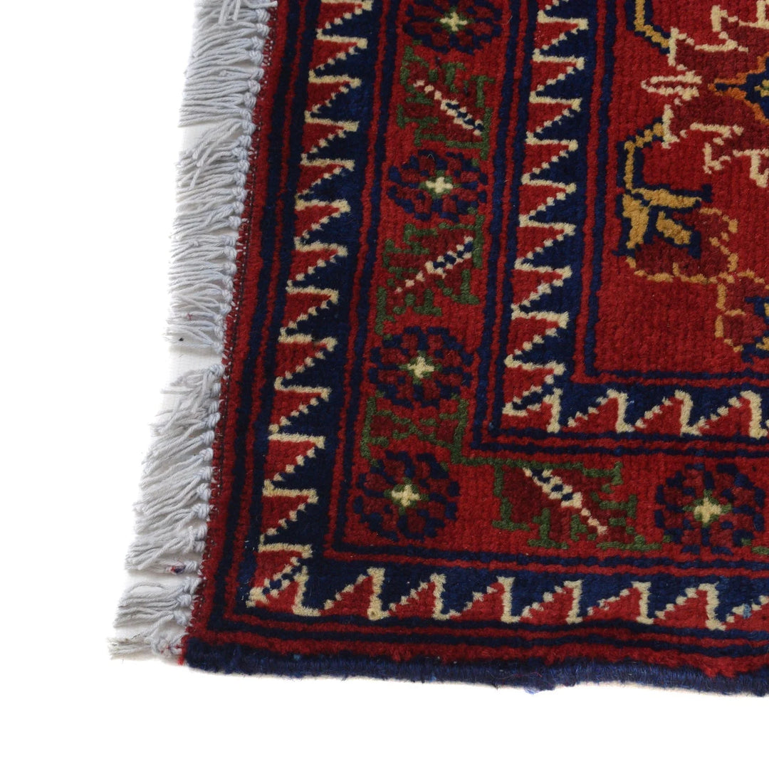 Afghan Geometric Rug 6' 7" x 9' 9" Hand-Knotted | No. AL73774