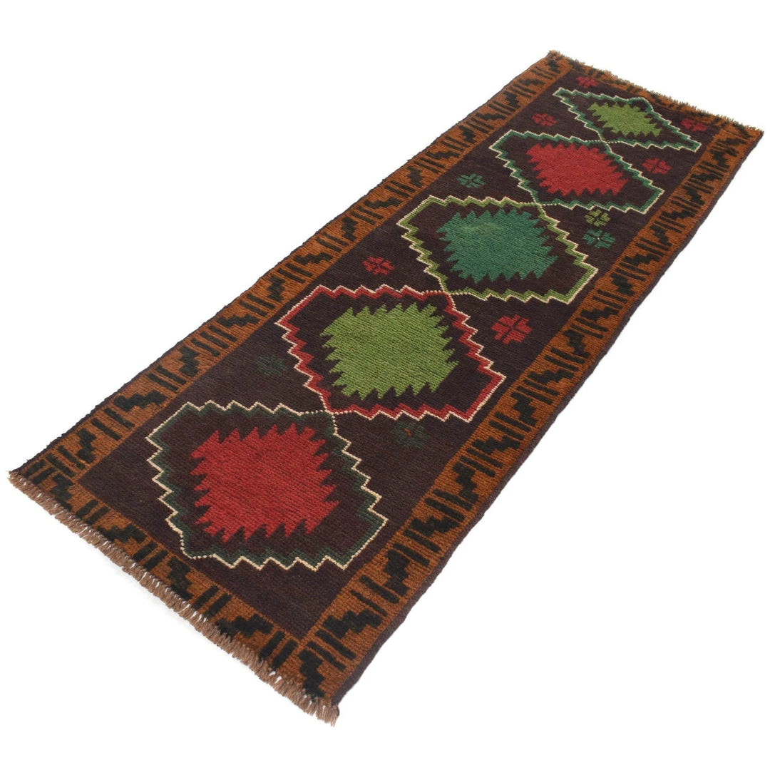 Afghan Baluchi Runner 2' 1" x 6' 5" Hand-Knotted | No. AL73838