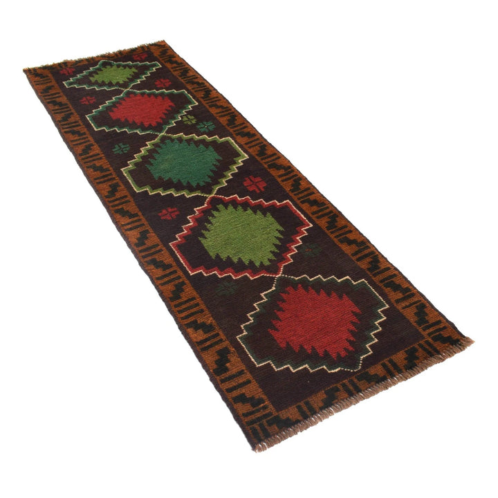 Afghan Baluchi Runner 2' 1" x 6' 5" Hand-Knotted | No. AL73838