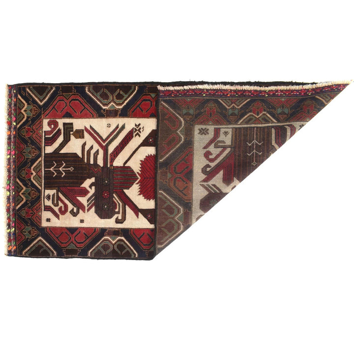 Afghan Baluchi Rug 2' 9" x 5' 0" Hand-Knotted | No. AL73880