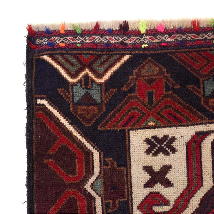 Afghan Baluchi Rug 2' 9" x 5' 0" Hand-Knotted | No. AL73880