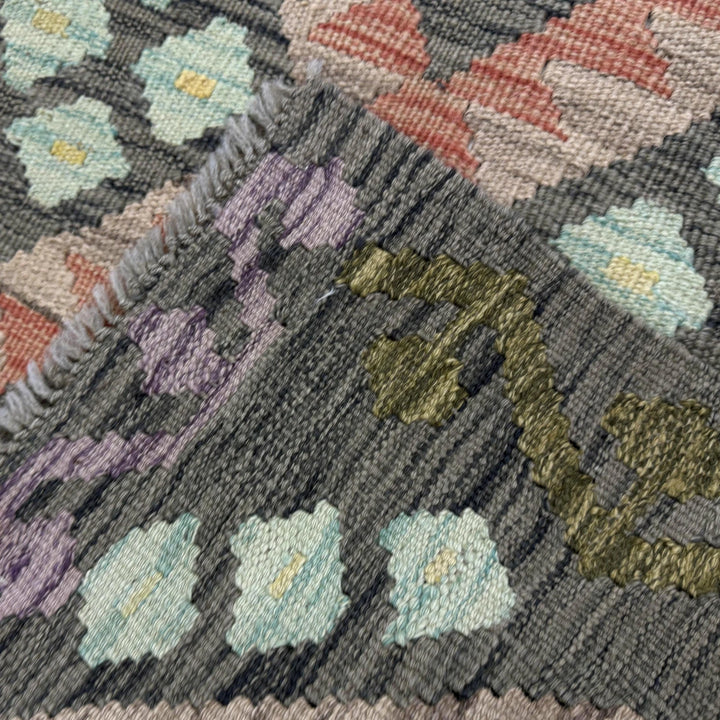 Afghan Vegetable Kilim Rug 2' 3" x 7' 2" Flat-Weave | No. AL739839