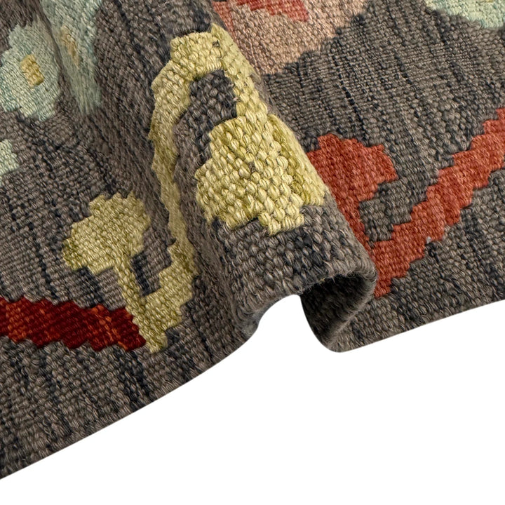 Afghan Vegetable Kilim Rug 2' 3" x 7' 2" Flat-Weave | No. AL739839