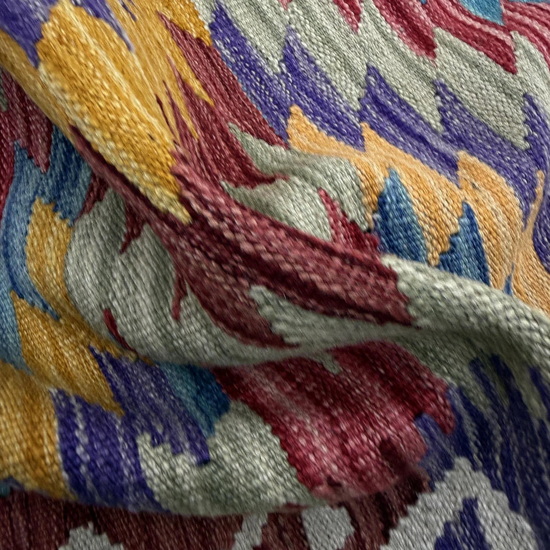 Afghan Vegetable Kilim Rug 2' 7" x 3' 10" Flat-Weave | No. AL740020
