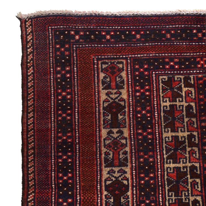 Beige Afghan Prayer Rug 2' 8" x 3' 11" Hand-Knotted | No. AL74010