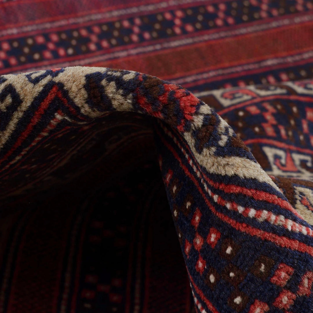 Beige Afghan Prayer Rug 2' 8" x 3' 11" Hand-Knotted | No. AL74010