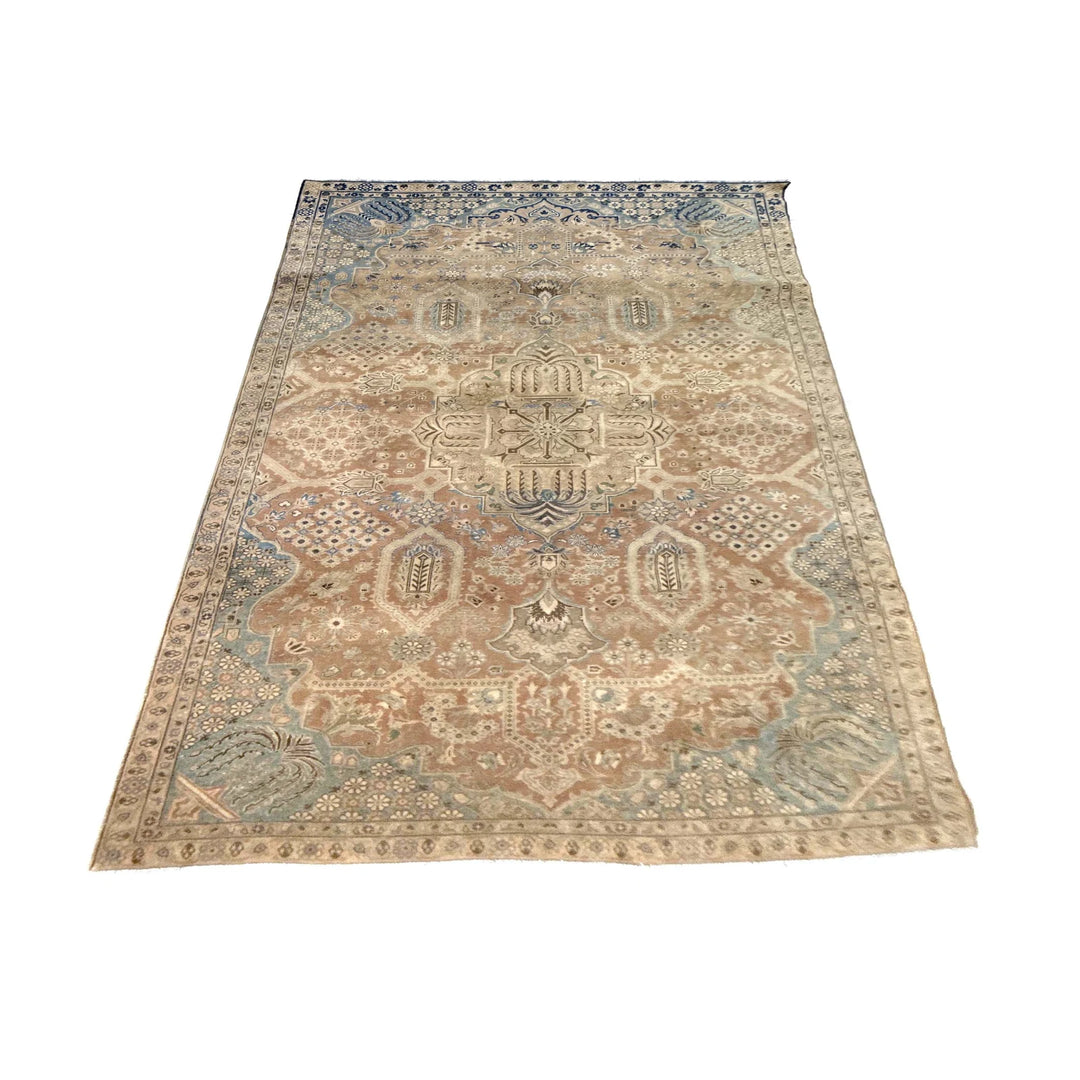 Multicolor Kashan Rug 6' 9" x 10' 6" Hand-Knotted | No. AL74068