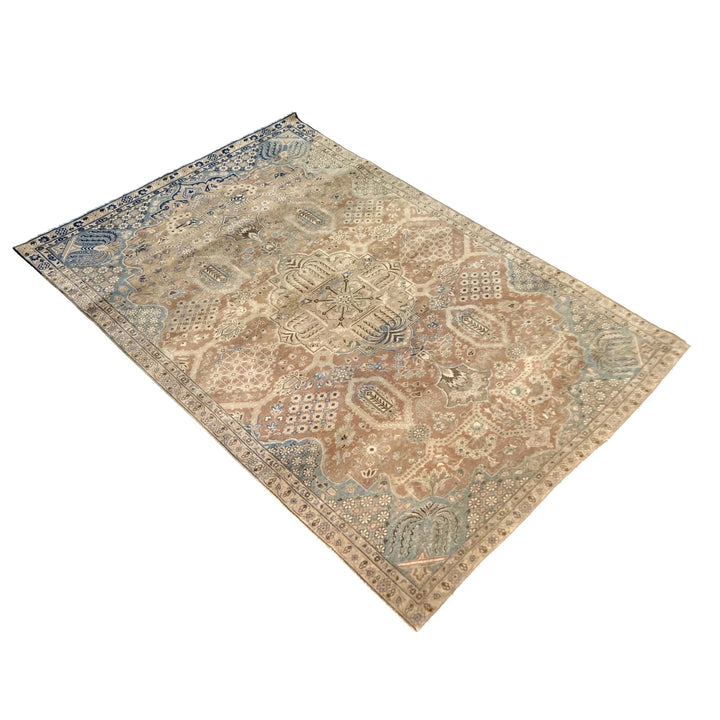 Multicolor Kashan Rug 6' 9" x 10' 6" Hand-Knotted | No. AL74068