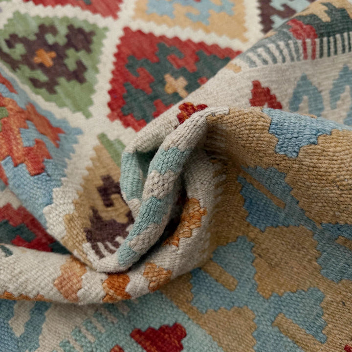 Afghan Kilim Rug 5' 1" x 6' 7" Flat-Weave | No. AL74164
