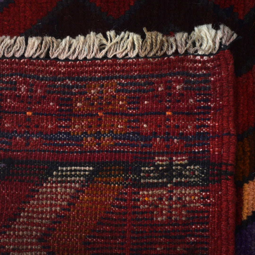 Afghan Baluchi Rug 3' 9" x 6' 1" Hand-Knotted | No. AL74173