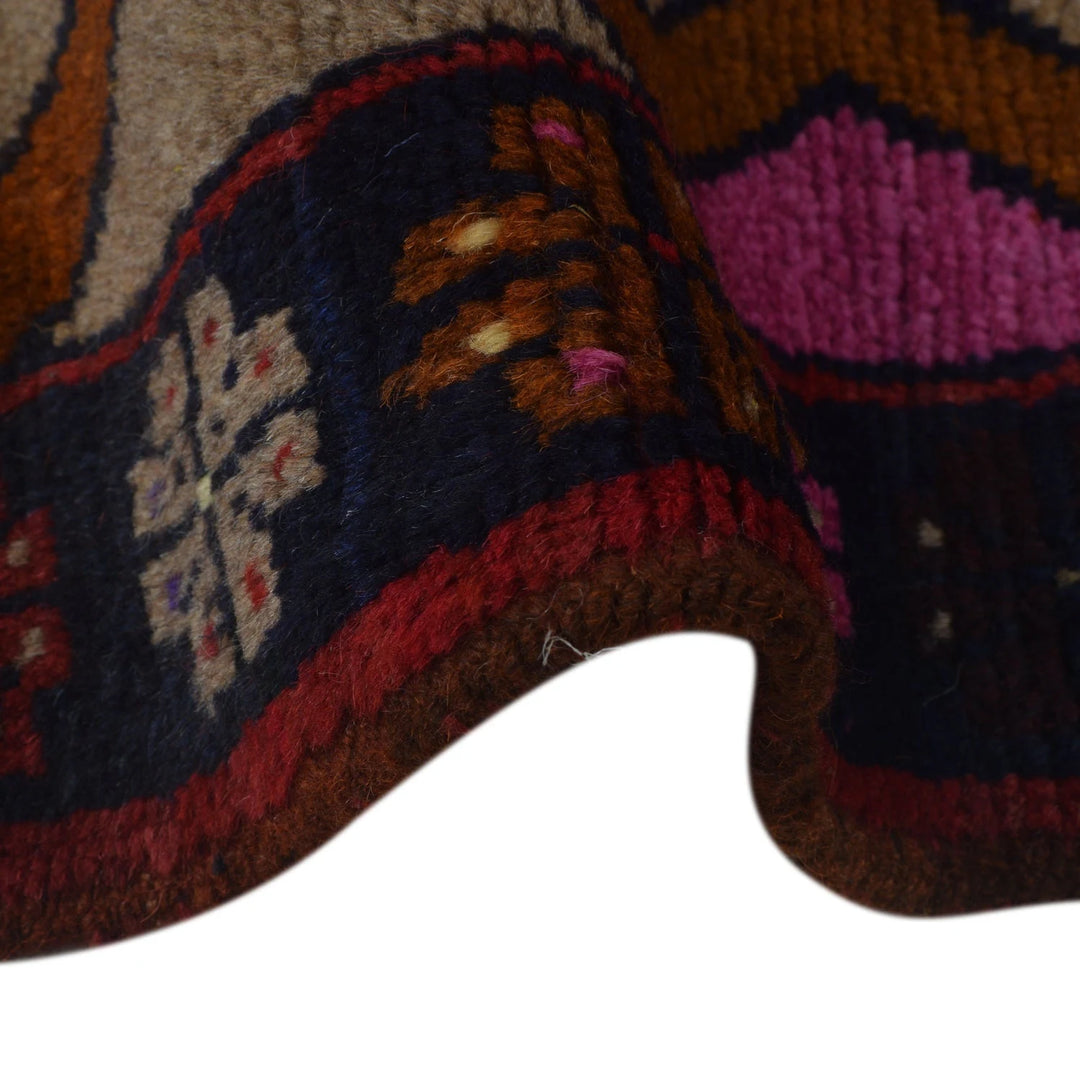 Afghan Baluchi Rug 3' 9" x 6' 1" Hand-Knotted | No. AL74173