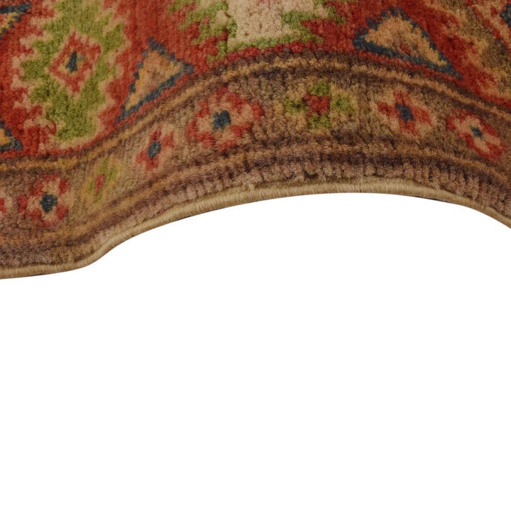 Afghan Heriz Rug 3' 3" x 4' 10" Hand-Knotted | No. AL74210