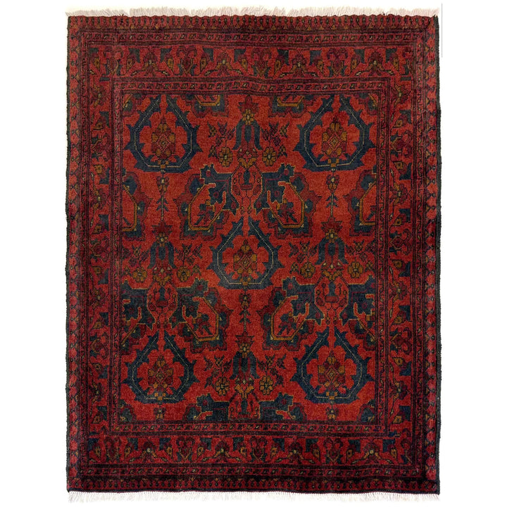 Afghan Khal Mohammadi Rug 3' 7" x 4' 11" Hand-Knotted | No. AL74256